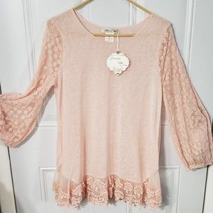 'Pretty in Pink' Top, NWT. Size S.